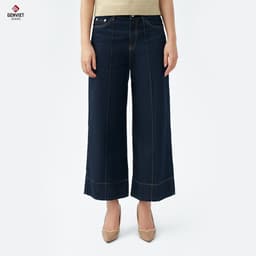 Quần Dài Nữ GENVIET JEANS Vải jeans Form Ống Suông, Quần Bò Nữ Dáng Suông Thiết Kế Đơn Giản Dễ Phối Đồ 8776 5