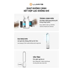 Quạt Không Cánh Lumias T08 Pro, Kiêm Lọc Không Khí 38W - Bản Tiếng Việt 2