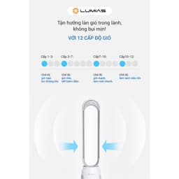 Quạt Không Cánh Lumias T08 Pro, Kiêm Lọc Không Khí 38W - Bản Tiếng Việt 4
