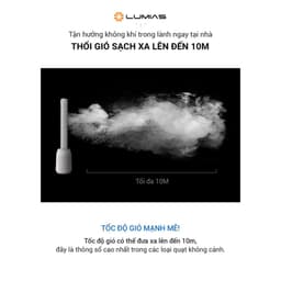 Quạt Không Cánh Lumias T08 Pro, Kiêm Lọc Không Khí 38W - Bản Tiếng Việt 3