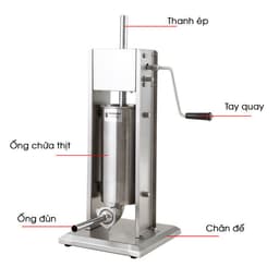 Máy đùn xúc xích tay 3L, 5L, 7L Inox 304 - Thiết bị làm lạp xưởng, nhồi dồi chất lượng cao. 2