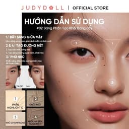 Bảng Phấn Tạo Khối Bắt Sáng 4 Ô JUDYDOLL Highlight & Contour Palette Mỏng Mịn Dễ tán Chuẩn màu 3D Lâu trôi 9g 4
