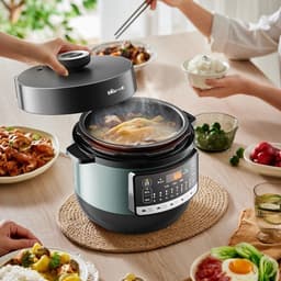 Nồi Áp Suất Bear YLB-C40Y7, 4Lit - 800W, 8 Chức Năng Hầm Ninh Nấu Cháo Giữ Ấm Hẹn Giờ, Hàng Chính Hãng 5