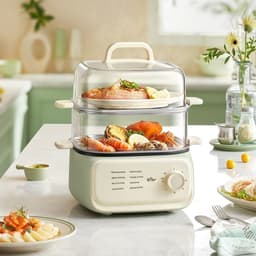 Nồi Hấp Bear EFS-4H30D, 10.3L - 1300W, 3 Tầng Khay Inox Hẹn Giờ 60 Phút Hấp Hầm Đa Năng 2