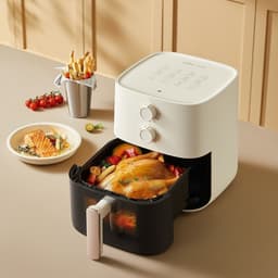 Nồi Chiên Không Dầu Bear AF-4H15K, 5Lit - 1500W, Xoáy Khí Nóng 4D Cửa Sổ 80-200°C Hẹn Giờ 60 Phút 6