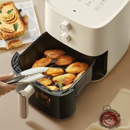 Nồi Chiên Không Dầu Bear AF-4H15K, 5Lit - 1500W, Xoáy Khí Nóng 4D Cửa Sổ 80-200°C Hẹn Giờ 60 Phút 2