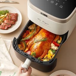 Nồi Chiên Không Dầu Bear QZG-P15R8, 5L-1500W, Giỏ Chiên Mặt Kính, Hàng Chính Hãng 5
