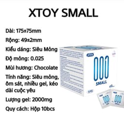 Bao cao su 49mm Xtoy Small size nhỏ siêu mỏng kéo dài thời gian quan hệ - 18centi 2