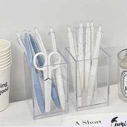 Hộp đựng bút - khay đựng bút trong suốt nhựa arcylic/ mica trong suốt loại dẹp kdn1511 2