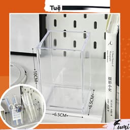 Hộp đựng bút - khay đựng bút trong suốt nhựa arcylic/ mica trong suốt loại dẹp kdn1511 9