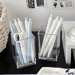 Hộp đựng bút - khay đựng bút trong suốt nhựa arcylic/ mica trong suốt loại dẹp kdn1511 7