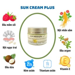 Kem chống nắng Sun Cream Plus 50g - Cho mặt và body nâng tone trắng da - Sản phẩm của Viện Hàn Lâm KH&CN Việt Nam 2