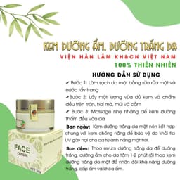 Combo skincare chăm sóc da mặt  dưỡng ẩm trắng da - Sản Phẩm Viện Hàn Lâm KH&CN Việt Nam 5 món 7