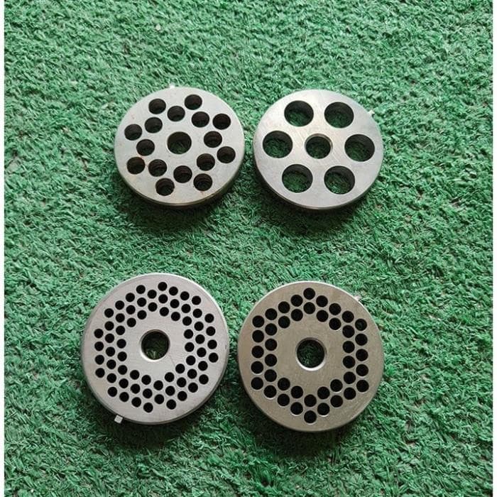 Mặt sàng inox cho máy đùn thịt xương công nghiệp size 22-32, chống gỉ, phù hợp cho máy đùn thịt lớn.