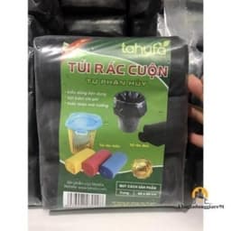 Combo 5 Sét 15 Cuộn túi đựng rác đen tự phân hủy Size đại 55x65 cm 4