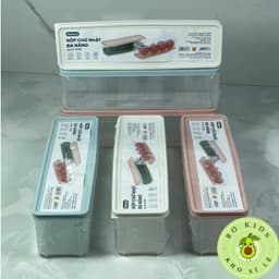 COMBO 3 Hộp Chữ Nhật Bảo Quản Thực Phẩm Đa Năng Hokori 6790 dáng dài có nắp đậy nhựa dẻo bền để tủ lạnh AMIZIN 4