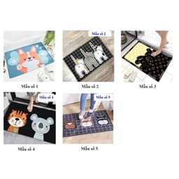 Combo 3- 5 Thảm lau chân 3D hình thú cute chống trơn trượt, thấm nước 40x60cm  - TH88 7