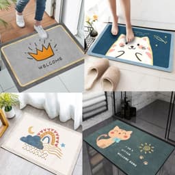 Combo 3- 5 Thảm lau chân 3D hình thú cute chống trơn trượt, thấm nước 40x60cm  - TH88 2