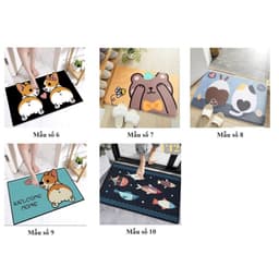 Combo 3- 5 Thảm lau chân 3D hình thú cute chống trơn trượt, thấm nước 40x60cm  - TH88 8
