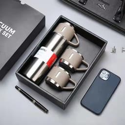 HÓT Bộ Bình Giữ Nhiệt Có Kèm 2 Cốc 500ML Lõi Inox Cao Cấp, Fullbox Làm Quà Tặng Sang Trọng  4