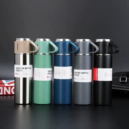 HÓT Bộ Bình Giữ Nhiệt Có Kèm 2 Cốc 500ML Lõi Inox Cao Cấp, Fullbox Làm Quà Tặng Sang Trọng  5