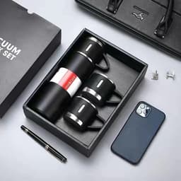 HÓT Bộ Bình Giữ Nhiệt Có Kèm 2 Cốc 500ML Lõi Inox Cao Cấp, Fullbox Làm Quà Tặng Sang Trọng  7