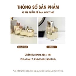 Kệ Đựng Mĩ Phẩm UFOR 360 Mẫu Mới Cỡ Lớn - Đồ Trang Điểm Để Bàn Sang Trọng Cao Cấp - Mẫu Mới giadungtienich5k 2