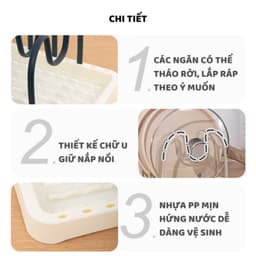 VINBEO Kệ để nắp vung nồi DECOR, giá để đĩa chảo đa năng có thể điều chỉnh khoảng cách trong nhà bếp ANHI004 5