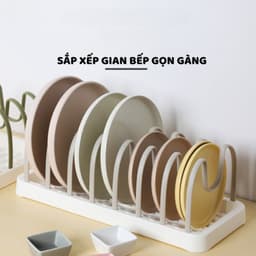 VINBEO Kệ để nắp vung nồi DECOR, giá để đĩa chảo đa năng có thể điều chỉnh khoảng cách trong nhà bếp ANHI004 9