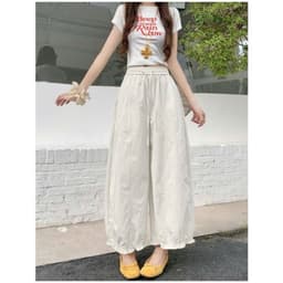 Quần Baggy Kaki Hàn Gấu Bo Nhún Lưng Chun Cách Điệu - Quần Baggy Bo Viền Chun Gấu Siêu Hot Q0003 8
