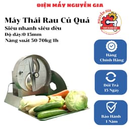 Máy thái lát rau củ quả nhanh đều đẹp ( độ dày từ 0-15mm) máy chạy điện và quay tay 2