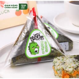 Rong Biển Onigiri - Nhật An Food, Lá Rong Biển Cuộn Cơm Nắm Tam Giác (có sẵn film wrap), 100% Rong Biển Chất Lượng Cao 4
