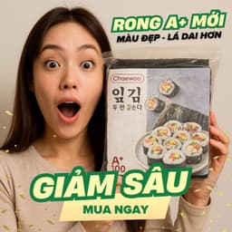 [Chính Hãng] Lá Kim Rong Biển Cuộn Cơm 100 Lá A+, Nhật An Chaewoo, 100% Rong Biển Nhập Khẩu, Dùng Làm Sushi, Gimbap 3