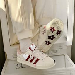 [ Tiệm giày ] Giày sneaker thể thao nữ sò hoa kẻ đỏ mận phối đồ xinh CP1 6