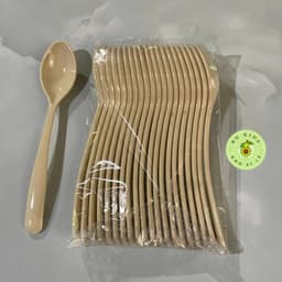AMIZIN Combo 50 muỗng Phíp nhựa- Thìa Ăn cơm, canh, súp, cháo, thìa sinh tố - Trắng, đen, nâu VN AMIZIN 5
