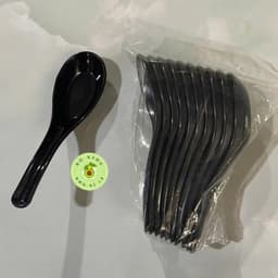 AMIZIN Combo 50 muỗng Phíp nhựa- Thìa Ăn cơm, canh, súp, cháo, thìa sinh tố - Trắng, đen, nâu VN AMIZIN 8