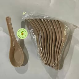 AMIZIN Combo 50 muỗng Phíp nhựa- Thìa Ăn cơm, canh, súp, cháo, thìa sinh tố - Trắng, đen, nâu VN AMIZIN 1