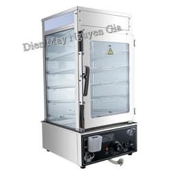 🥟 TỦ HẤP BÁNH BAO 5 TẦNG – KÍNH 2 LỚP CHỐNG MỜ – TRƯNG BÀY SANG TRỌNG  có thể xếp từ 25–40 bánh bao 2