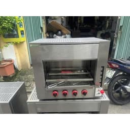 Lò nướng salamander 4-6-8-10  họng inox 304 chạy gas nướng hải sản, thịt,sườn ...BH 1 năm 5