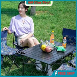 bàn camping gấp gọn, dã ngoại du lịch cắm trại  gọn nhẹ tiện lợi, bàn xếp gấp gọn bằng hợp kim cacbon sơn tĩnh điện 6