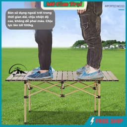 bàn camping gấp gọn, dã ngoại du lịch cắm trại  gọn nhẹ tiện lợi, bàn xếp gấp gọn bằng hợp kim cacbon sơn tĩnh điện 8