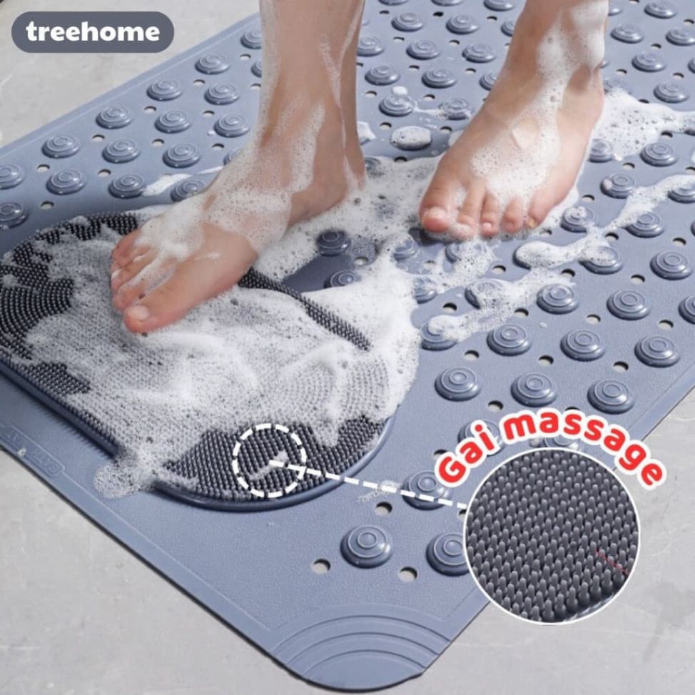 .Thảm Nhà Tắm Chống Trượt Massage Chân Chất Liệu TPE + PVC, Thảm Lót Sàn Có Gai Mát Xa Chà Chân (ms 036)