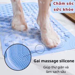 .Thảm Nhà Tắm Chống Trượt Massage Chân Chất Liệu TPE + PVC, Thảm Lót Sàn Có Gai Mát Xa Chà Chân (ms 036) 6