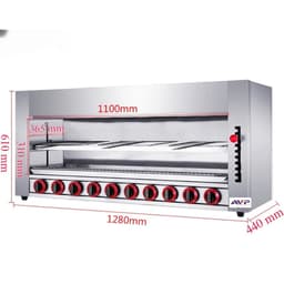 Lò nướng salamander 4-6-8-10  họng inox 304 chạy gas nướng hải sản, thịt,sườn ...Hàng Cty BH 1 năm 3