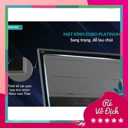 Bếp từ đôi GrandX GX IH858Pro Series 8, mặt kính EURO Platinium, công suất 2300W x 2 - PEB 9