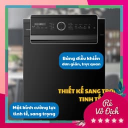 Máy rửa bát GrandX SMS8GX89B Serial 8+ lắp âm tủ độc lập 16 bộ, màu đen 5