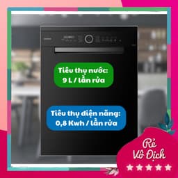 Máy rửa bát GrandX SMS8GX89B Serial 8+ lắp âm tủ độc lập 16 bộ, màu đen 6