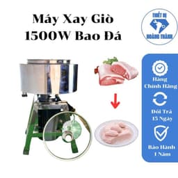 Máy xay giò chả 1500W inox 2kg, đa năng với bao đá & que đánh ruốc tặng kèm. 4
