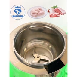 Máy xay giò chả 1500W inox 2kg, đa năng với bao đá & que đánh ruốc tặng kèm. 2