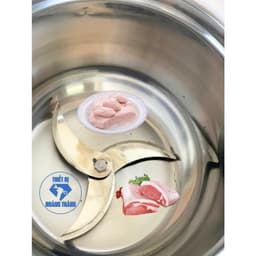 Máy xay giò chả 1500W inox 2kg, đa năng với bao đá & que đánh ruốc tặng kèm. 5
